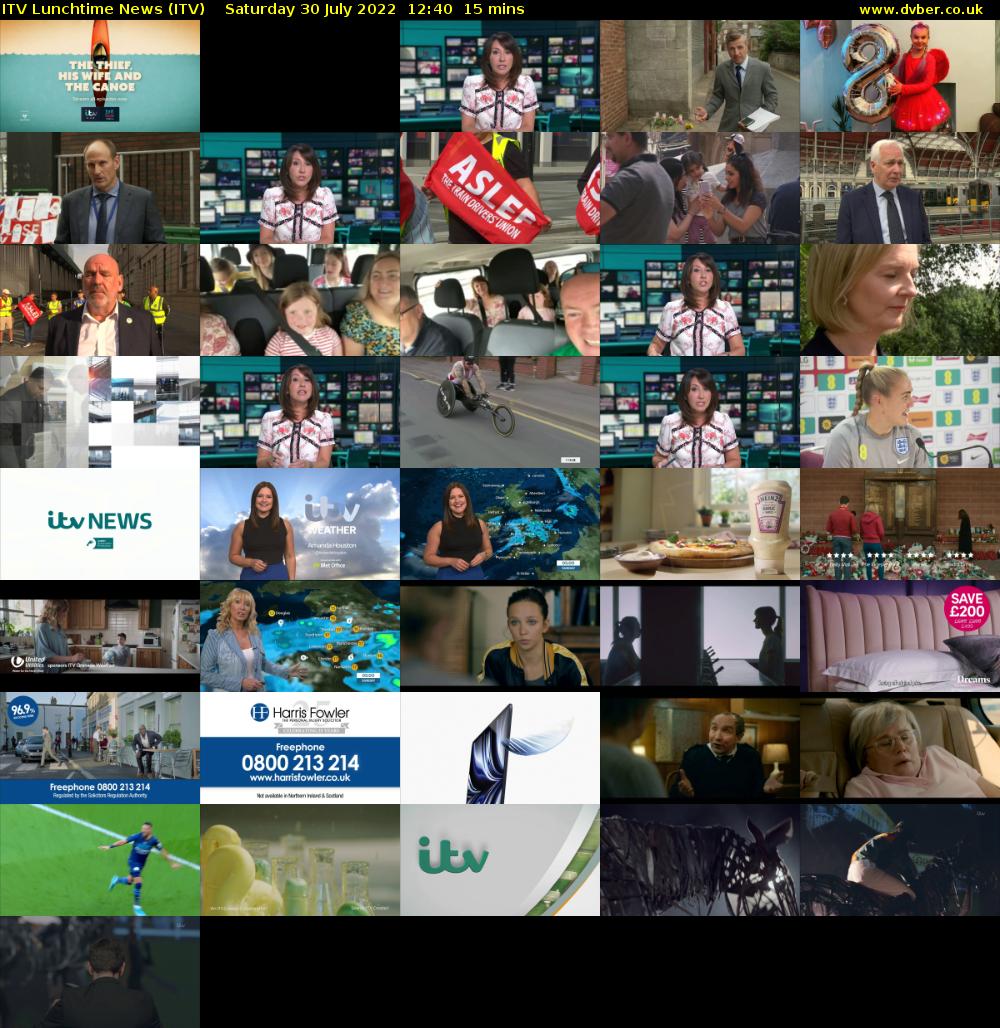 ITV Lunchtime News (ITV) Saturday 30 July 2022 12:40 - 12:55