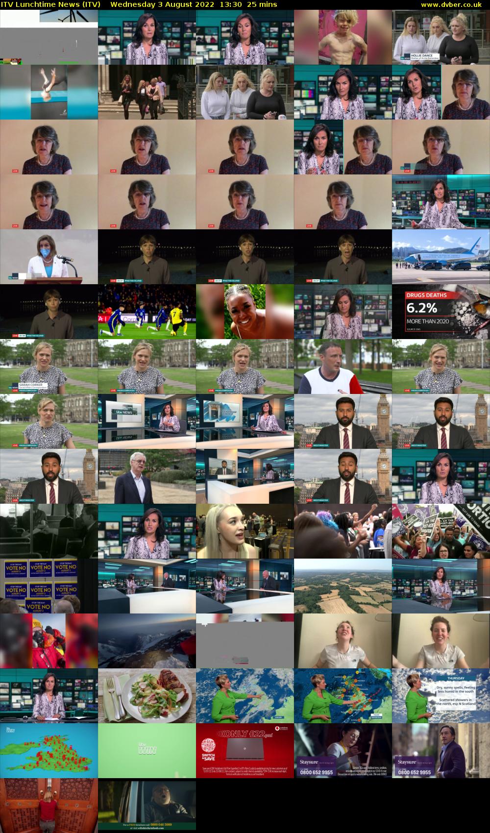 ITV Lunchtime News (ITV) Wednesday 3 August 2022 13:30 - 13:55