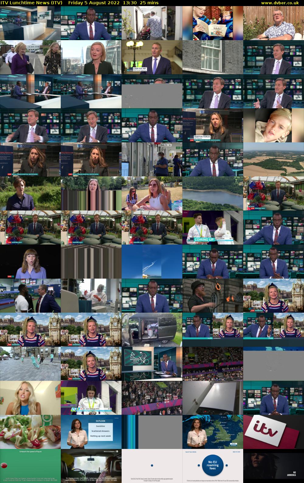 ITV Lunchtime News (ITV) Friday 5 August 2022 13:30 - 13:55
