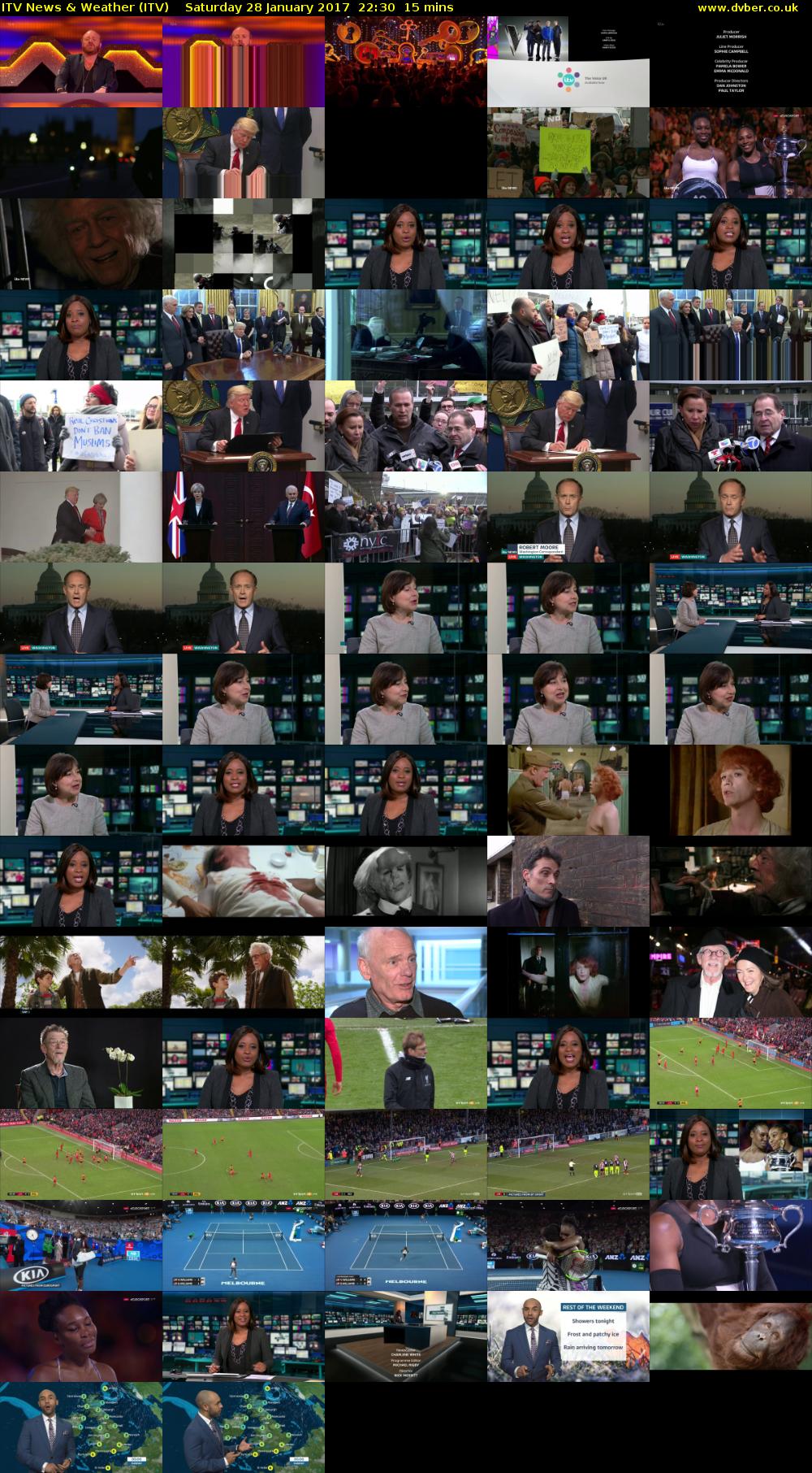 ITV News & Weather (ITV) Saturday 28 January 2017 22:30 - 22:45