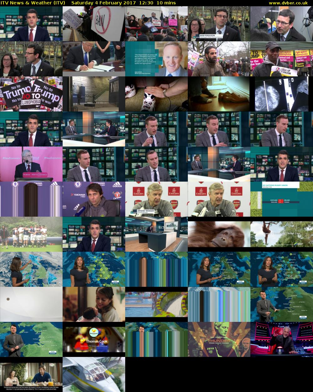 ITV News & Weather (ITV) Saturday 4 February 2017 12:30 - 12:40