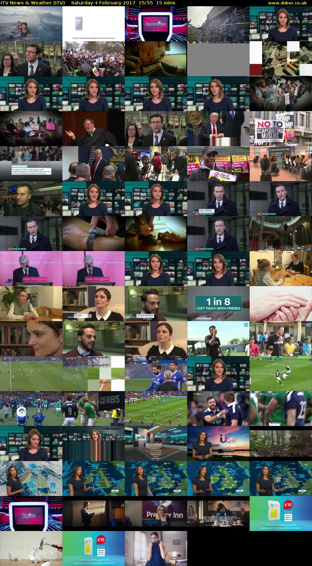 ITV News & Weather (ITV) Saturday 4 February 2017 15:55 - 16:10