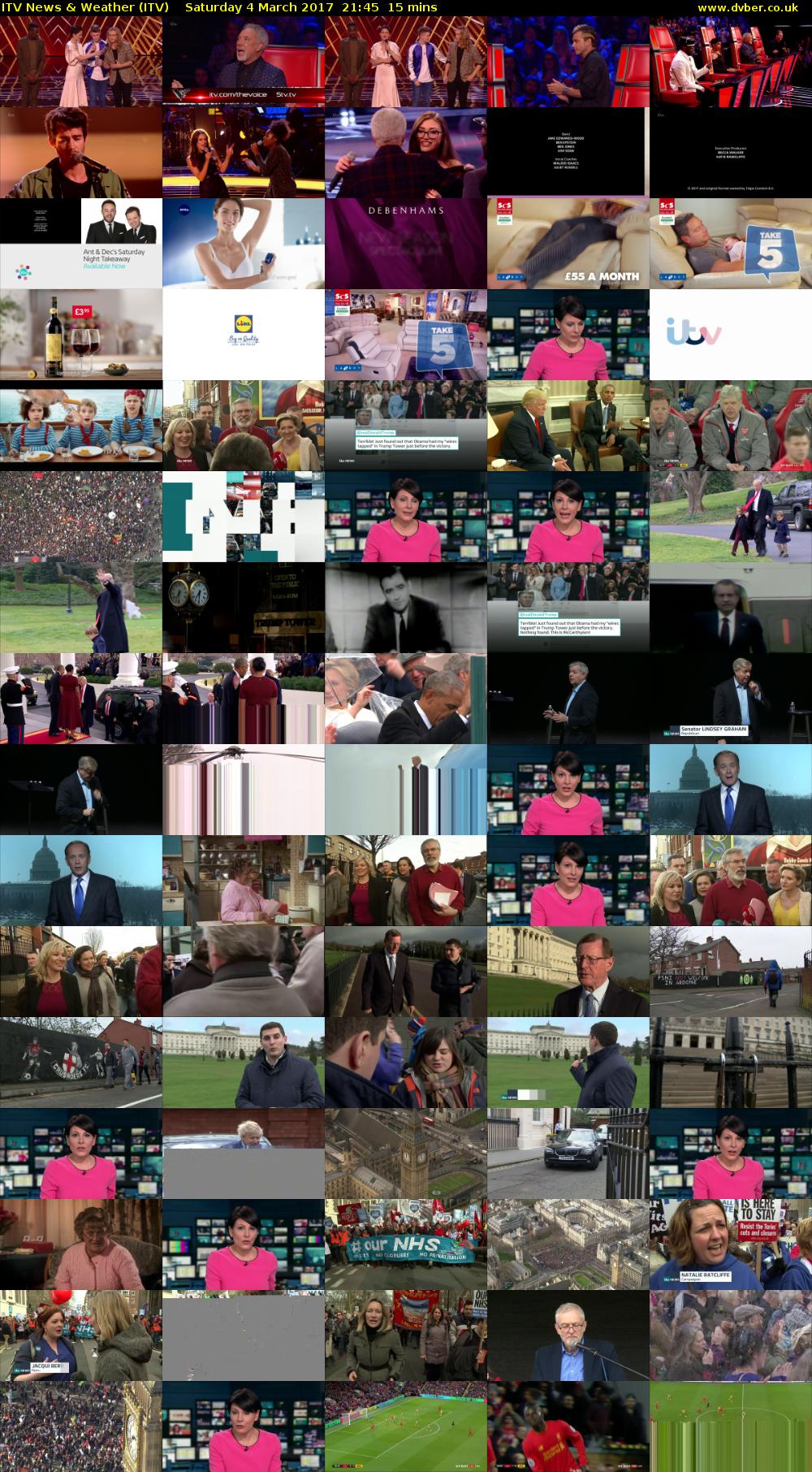 ITV News & Weather (ITV) Saturday 4 March 2017 21:45 - 22:00