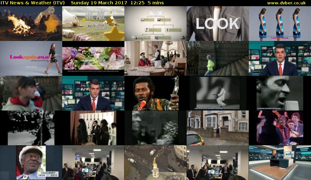 ITV News & Weather (ITV) Sunday 19 March 2017 12:25 - 12:30