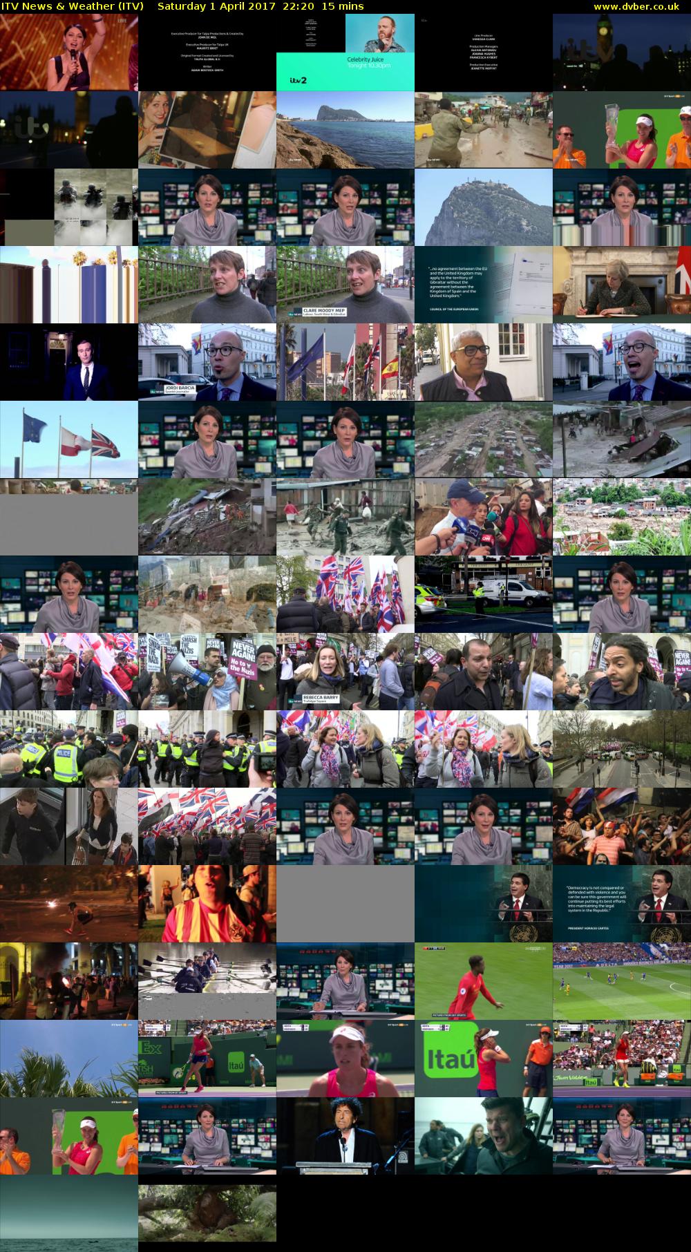 ITV News & Weather (ITV) Saturday 1 April 2017 22:20 - 22:35