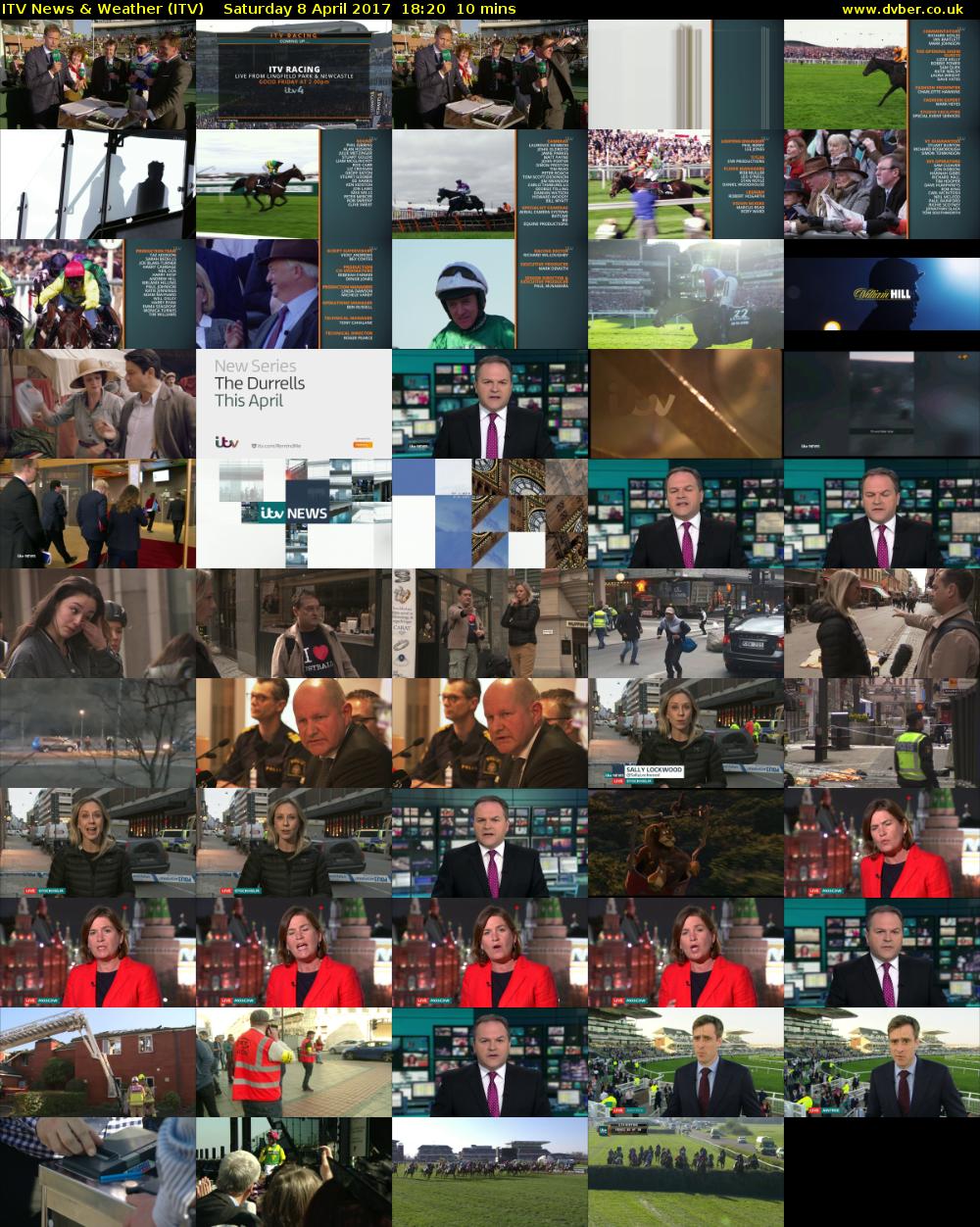ITV News & Weather (ITV) Saturday 8 April 2017 18:20 - 18:30