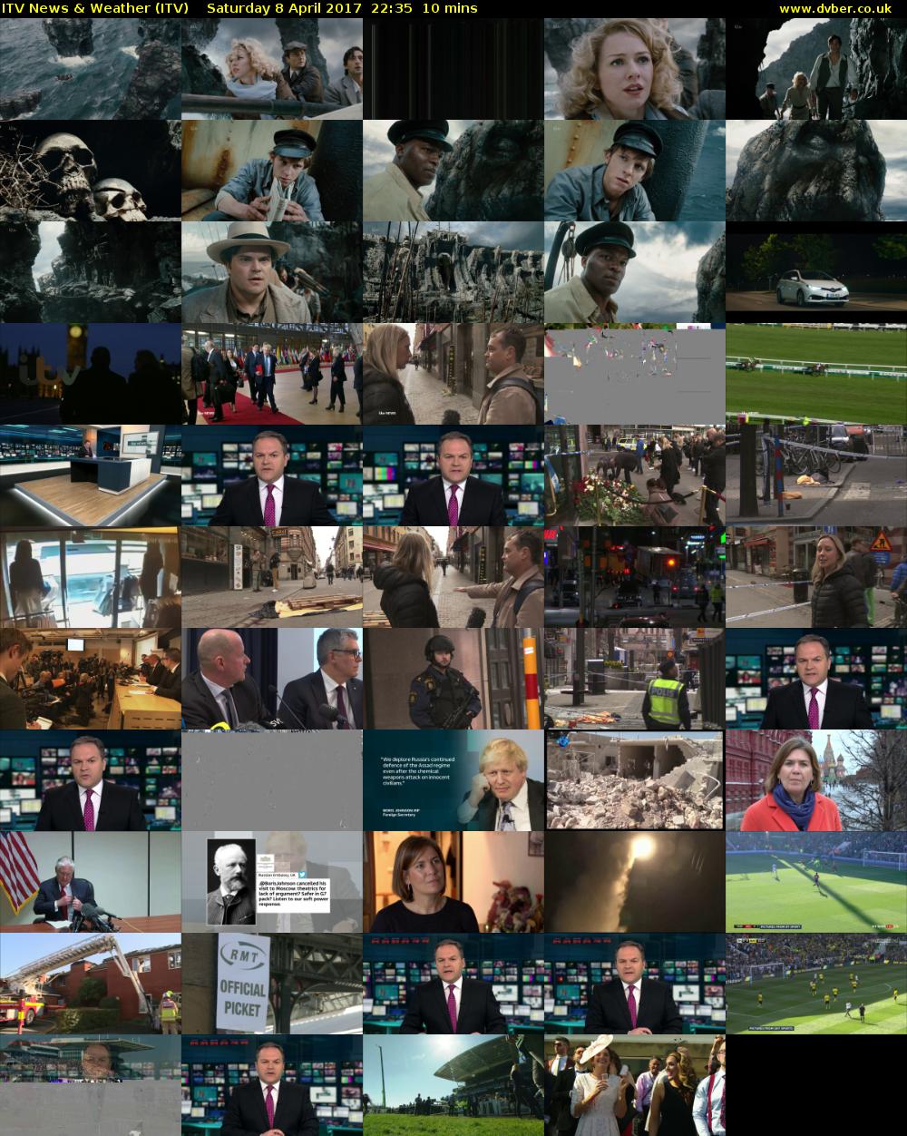 ITV News & Weather (ITV) Saturday 8 April 2017 22:35 - 22:45