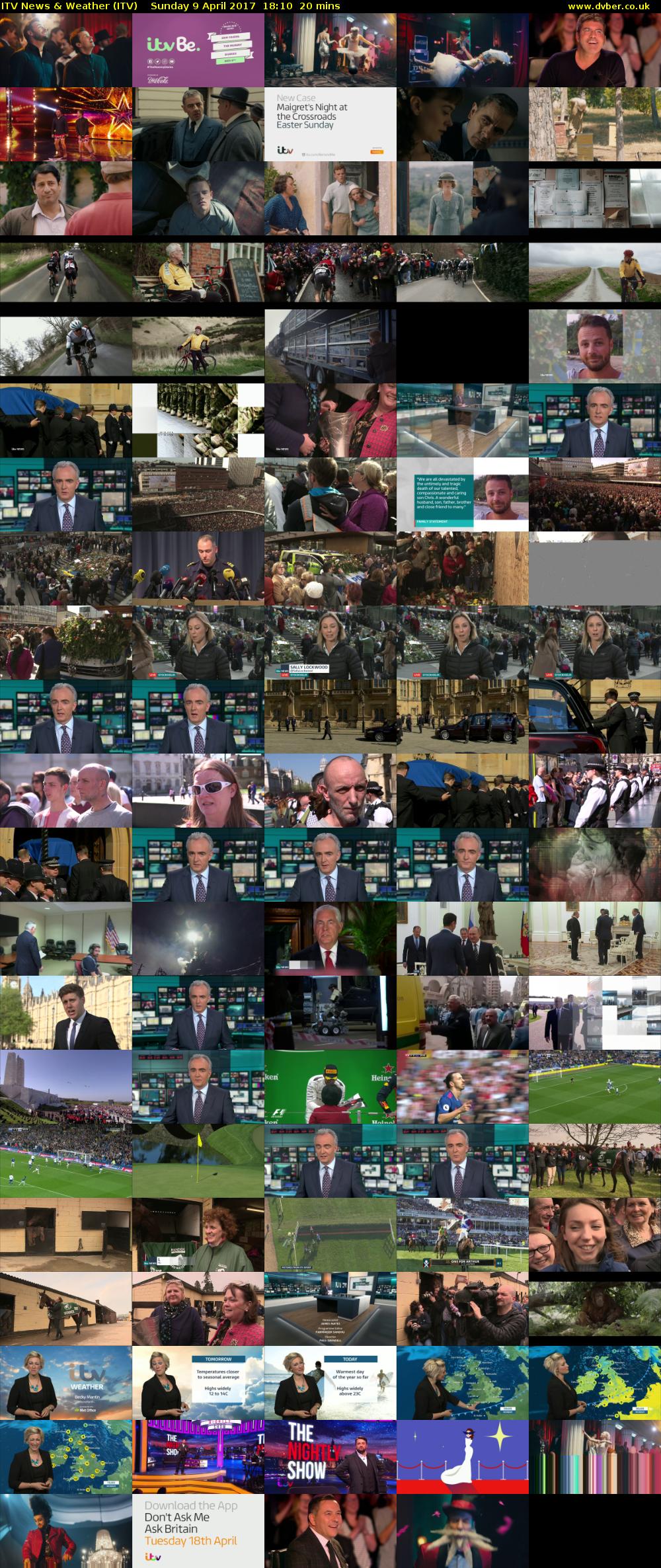 ITV News & Weather (ITV) Sunday 9 April 2017 18:10 - 18:30