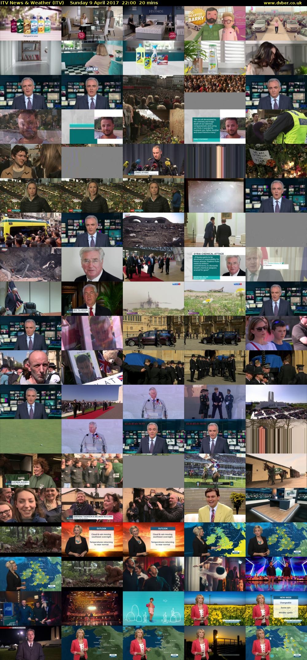 ITV News & Weather (ITV) Sunday 9 April 2017 22:00 - 22:20