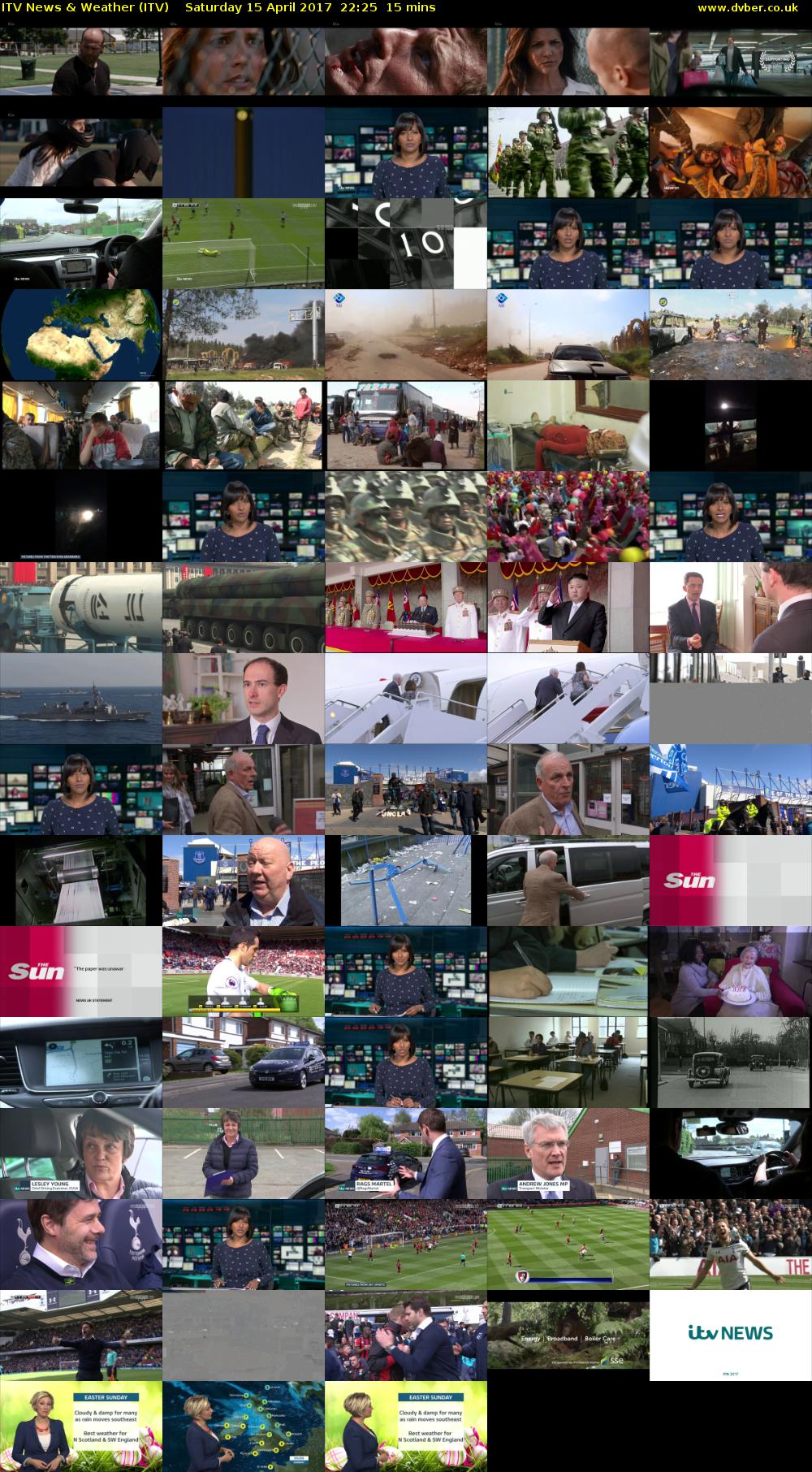 ITV News & Weather (ITV) Saturday 15 April 2017 22:25 - 22:40