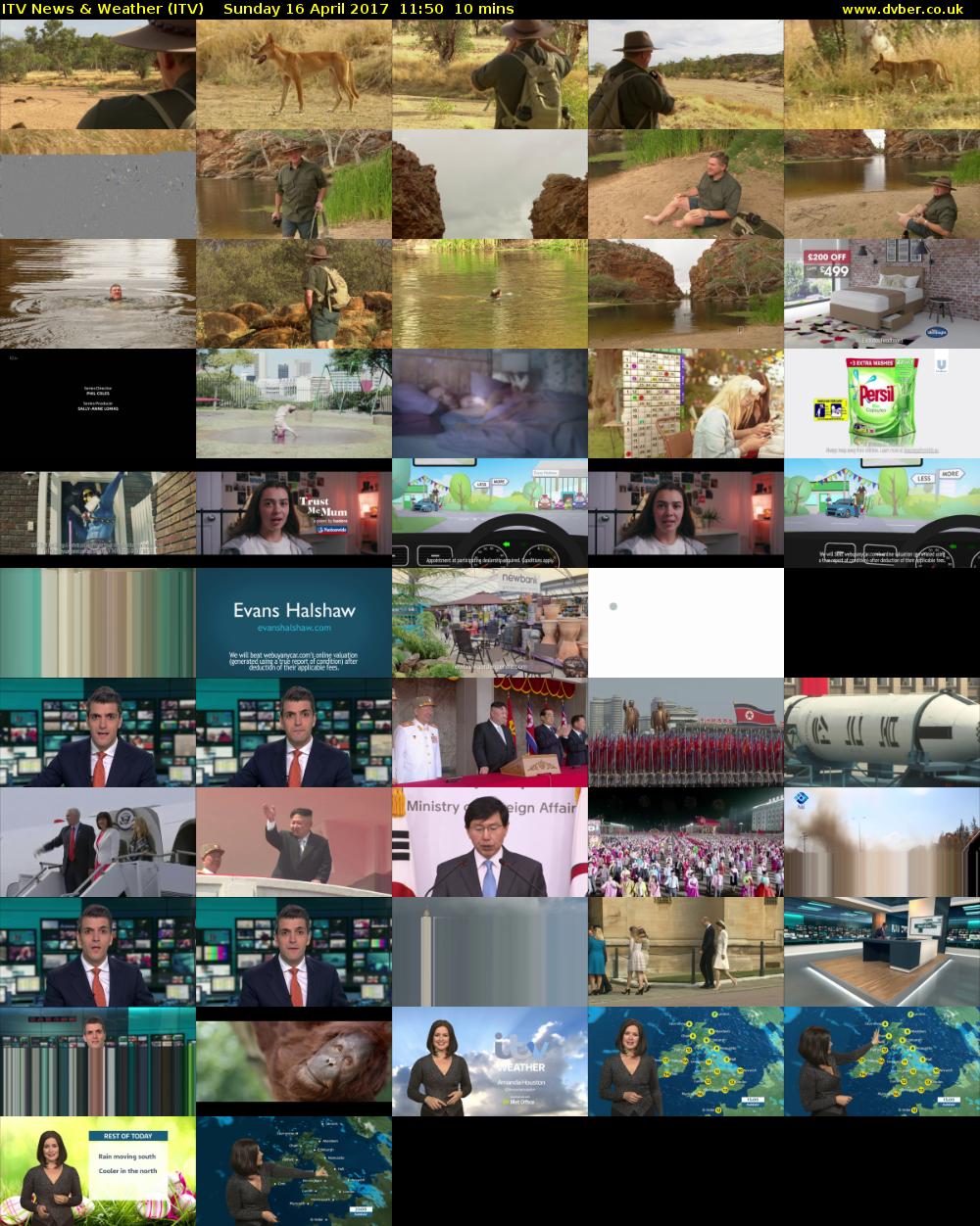 ITV News & Weather (ITV) Sunday 16 April 2017 11:50 - 12:00