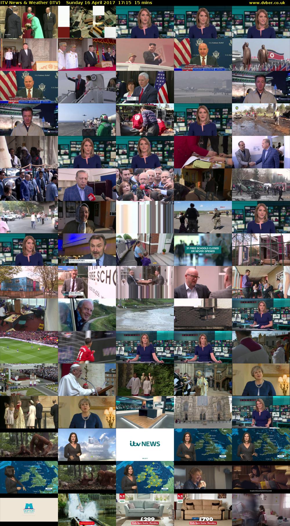 ITV News & Weather (ITV) Sunday 16 April 2017 17:15 - 17:30