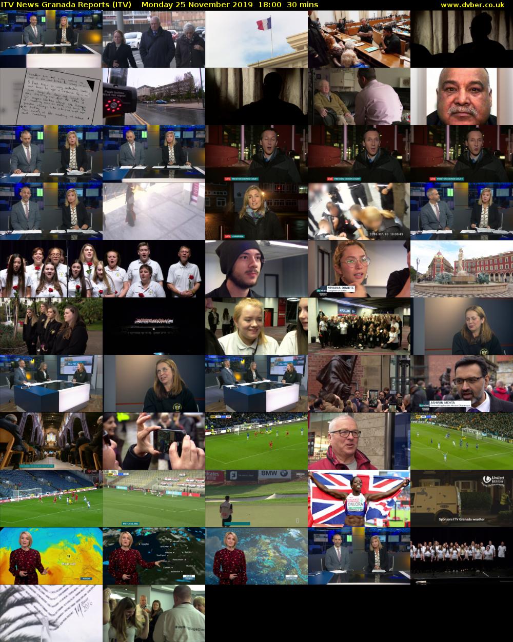 ITV News Granada Reports (ITV) Monday 25 November 2019 18:00 - 18:30