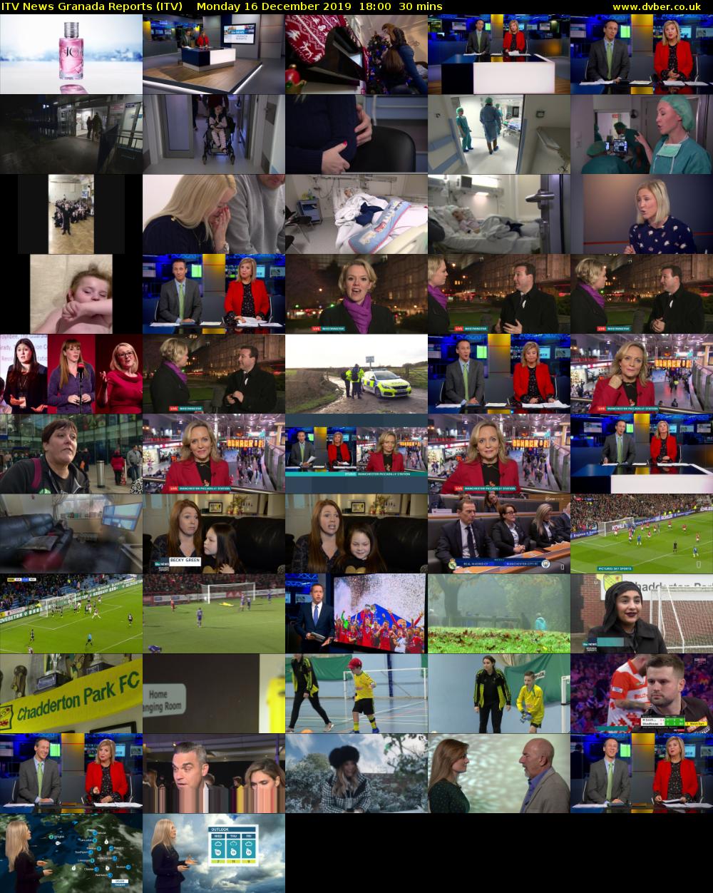 ITV News Granada Reports (ITV) Monday 16 December 2019 18:00 - 18:30
