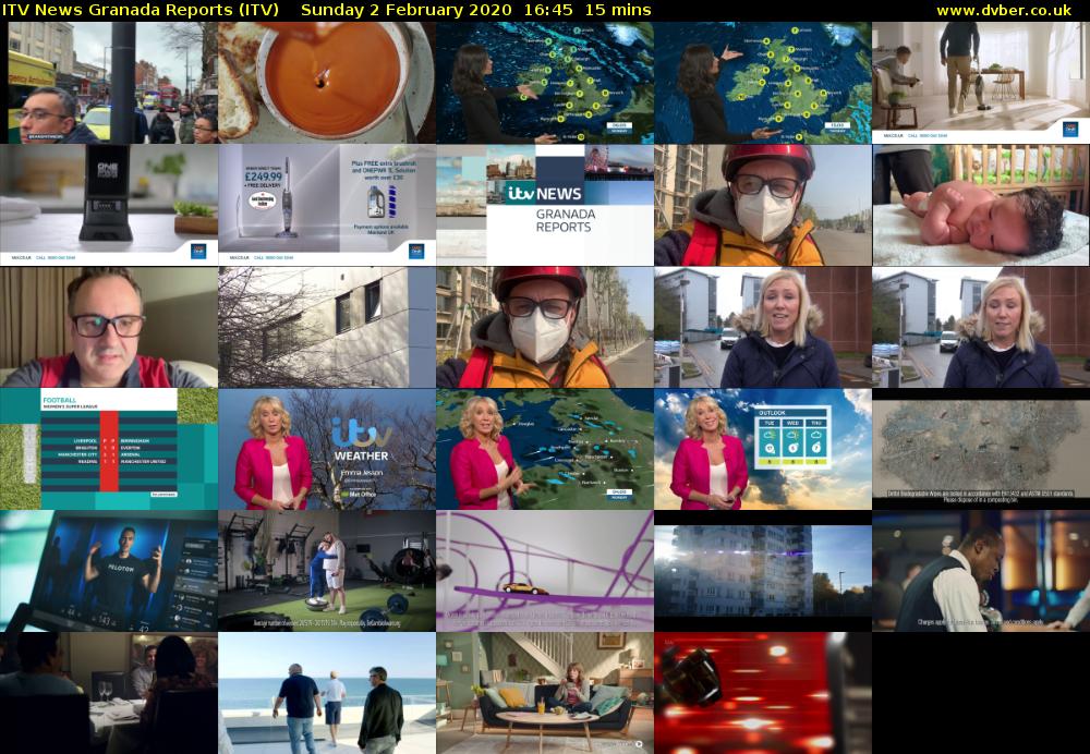 ITV News Granada Reports (ITV) Sunday 2 February 2020 16:45 - 17:00