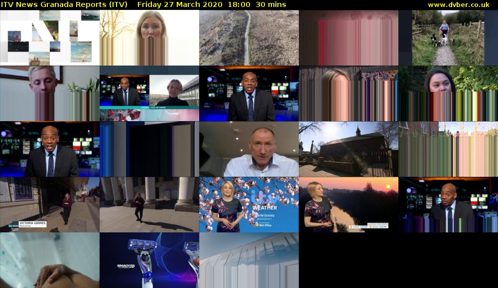 ITV News Granada Reports (ITV) Friday 27 March 2020 18:00 - 18:30