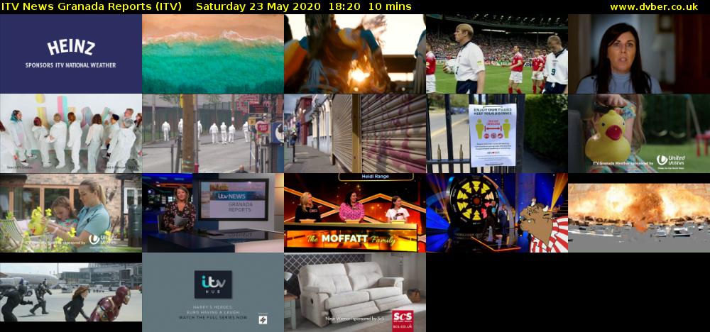 ITV News Granada Reports (ITV) Saturday 23 May 2020 18:20 - 18:30