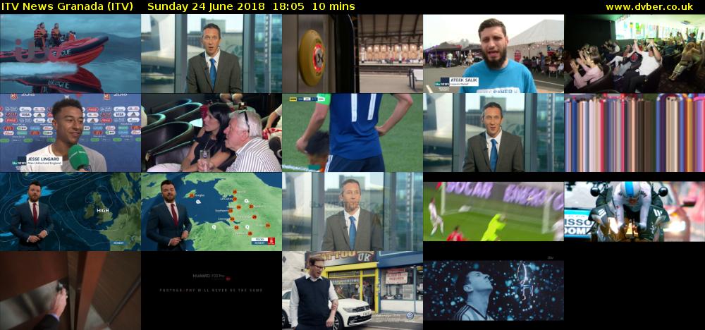 ITV News Granada (ITV) Sunday 24 June 2018 18:05 - 18:15