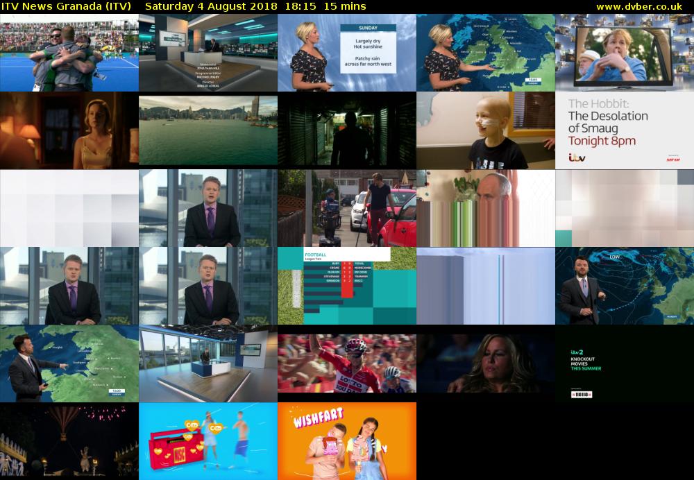 ITV News Granada (ITV) Saturday 4 August 2018 18:15 - 18:30