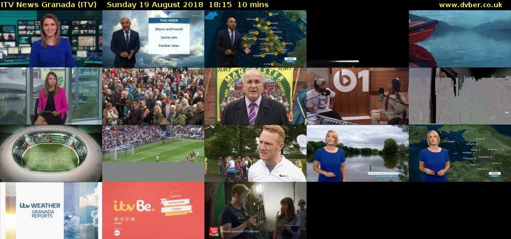 ITV News Granada (ITV) Sunday 19 August 2018 18:15 - 18:25