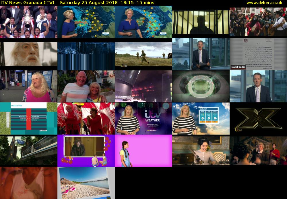 ITV News Granada (ITV) Saturday 25 August 2018 18:15 - 18:30