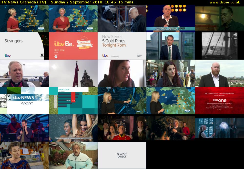 ITV News Granada (ITV) Sunday 2 September 2018 18:45 - 19:00