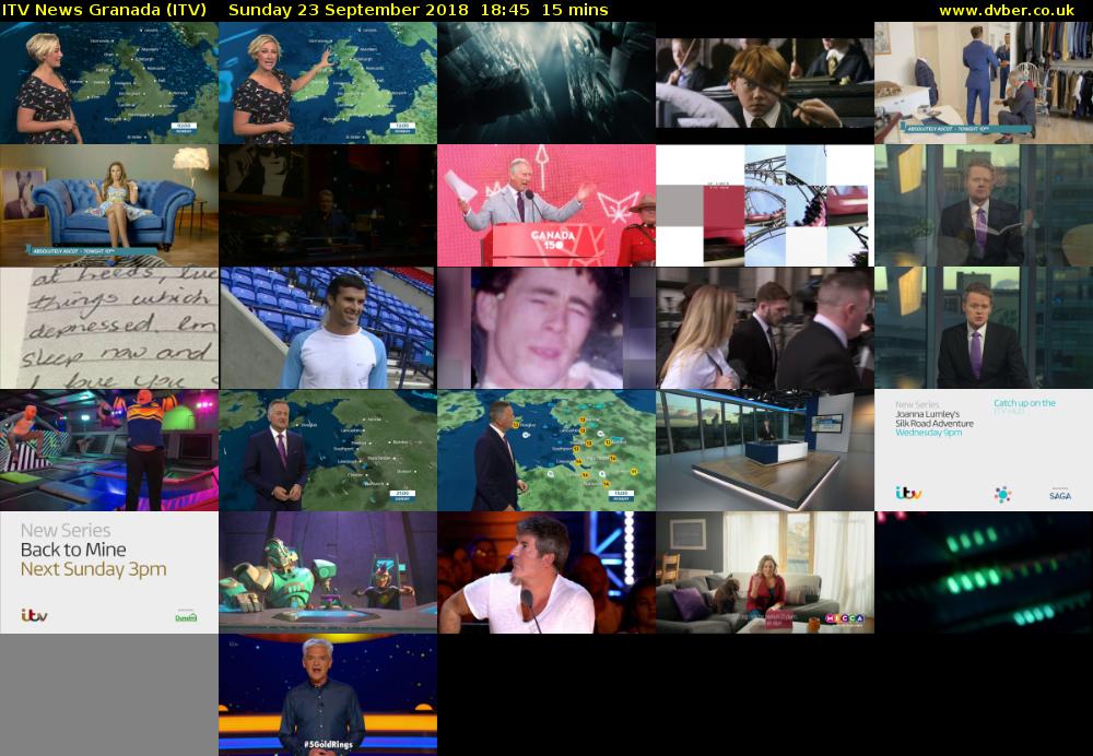 ITV News Granada (ITV) Sunday 23 September 2018 18:45 - 19:00