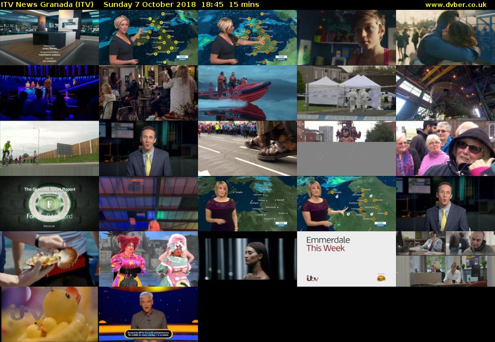 ITV News Granada (ITV) Sunday 7 October 2018 18:45 - 19:00