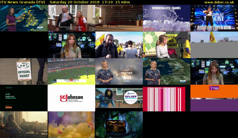ITV News Granada (ITV) Saturday 20 October 2018 17:10 - 17:25