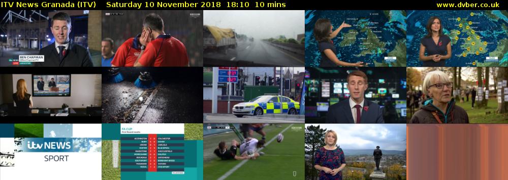 ITV News Granada (ITV) Saturday 10 November 2018 18:10 - 18:20