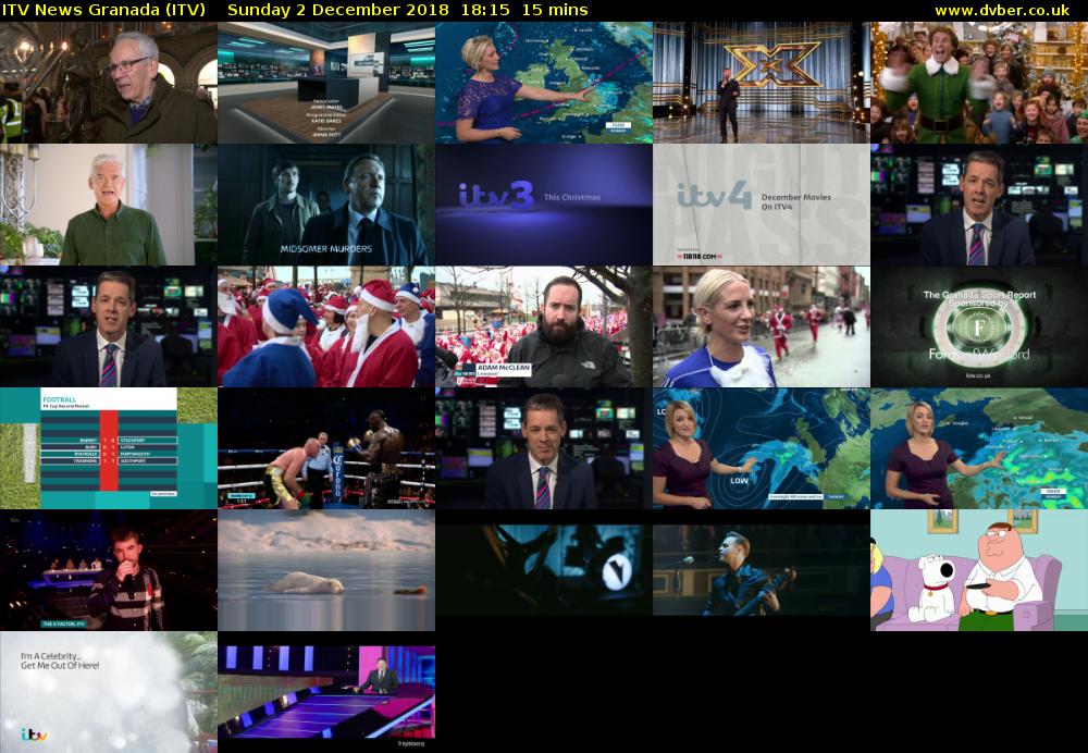 ITV News Granada (ITV) Sunday 2 December 2018 18:15 - 18:30
