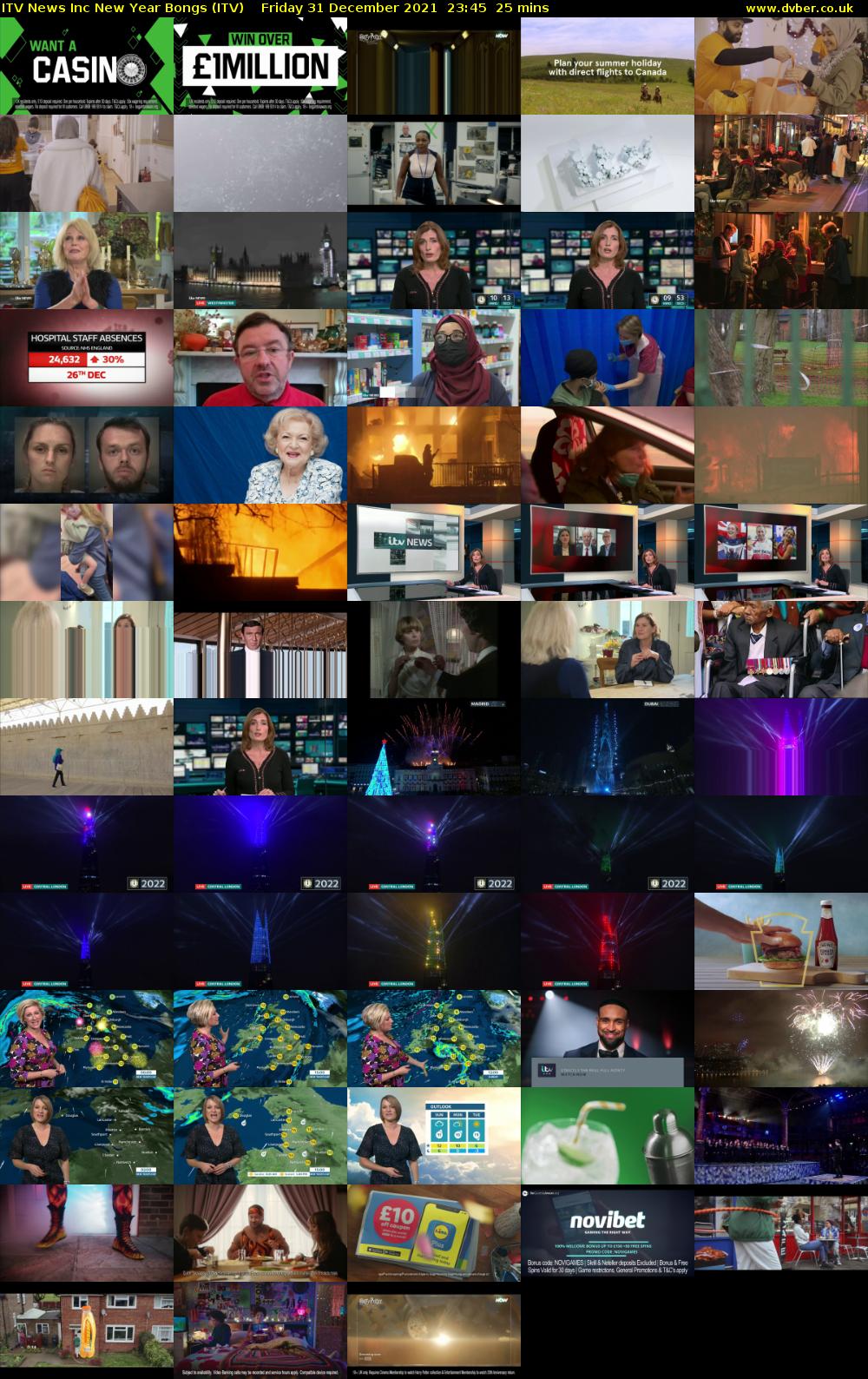 ITV News Inc New Year Bongs (ITV) Friday 31 December 2021 23:45 - 00:10