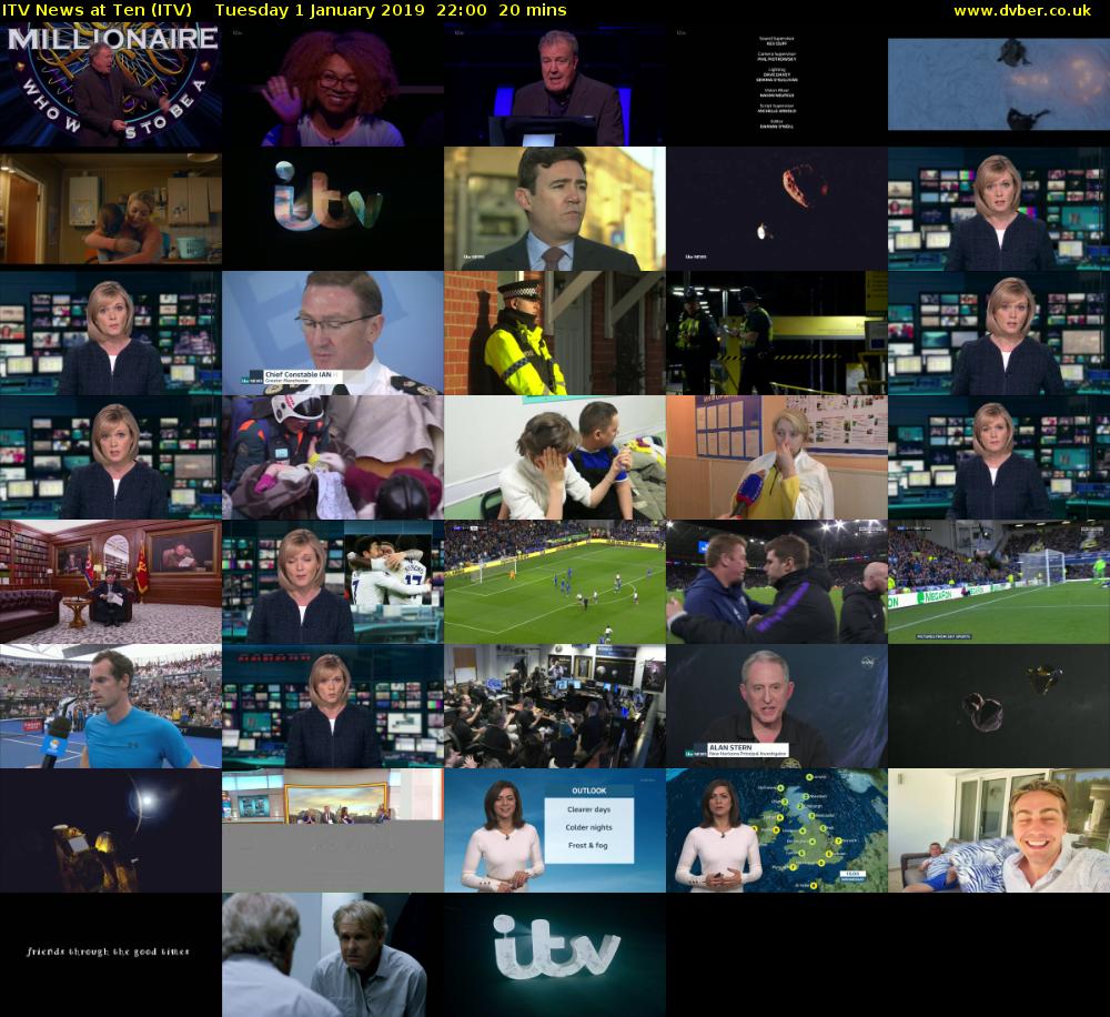 ITV News at Ten (ITV) Tuesday 1 January 2019 22:00 - 22:20