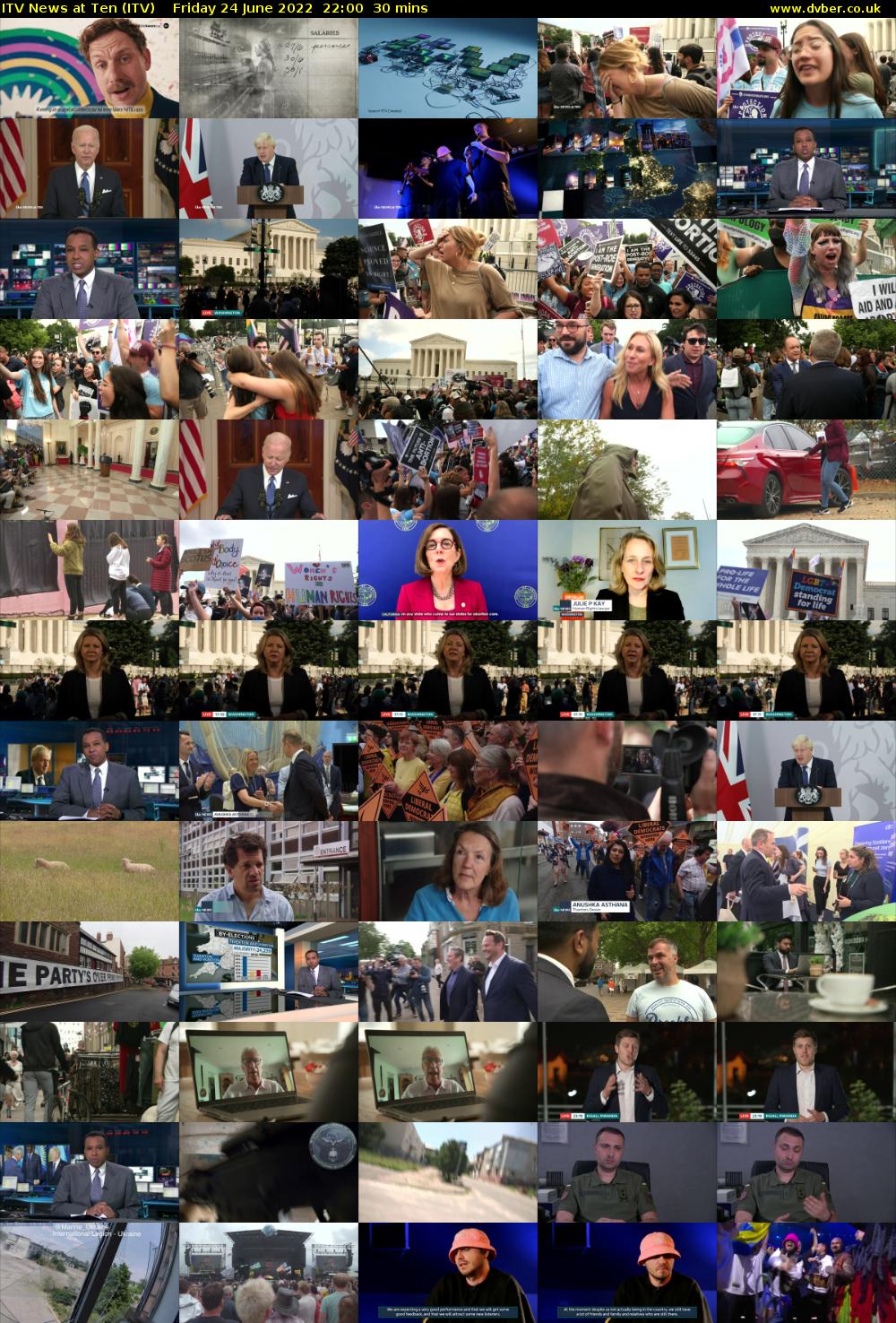 ITV News at Ten (ITV) Friday 24 June 2022 22:00 - 22:30