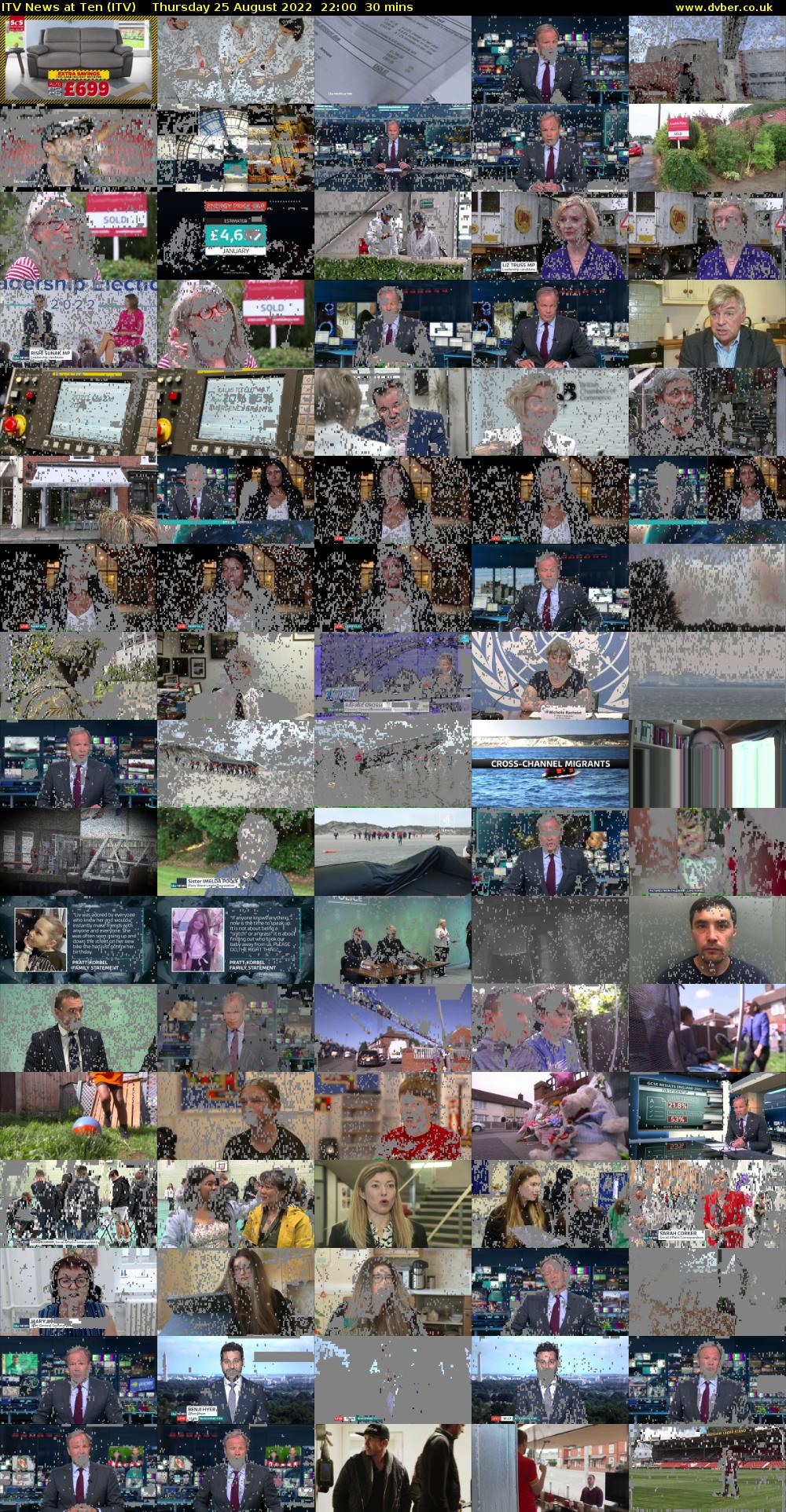 ITV News at Ten (ITV) Thursday 25 August 2022 22:00 - 22:30