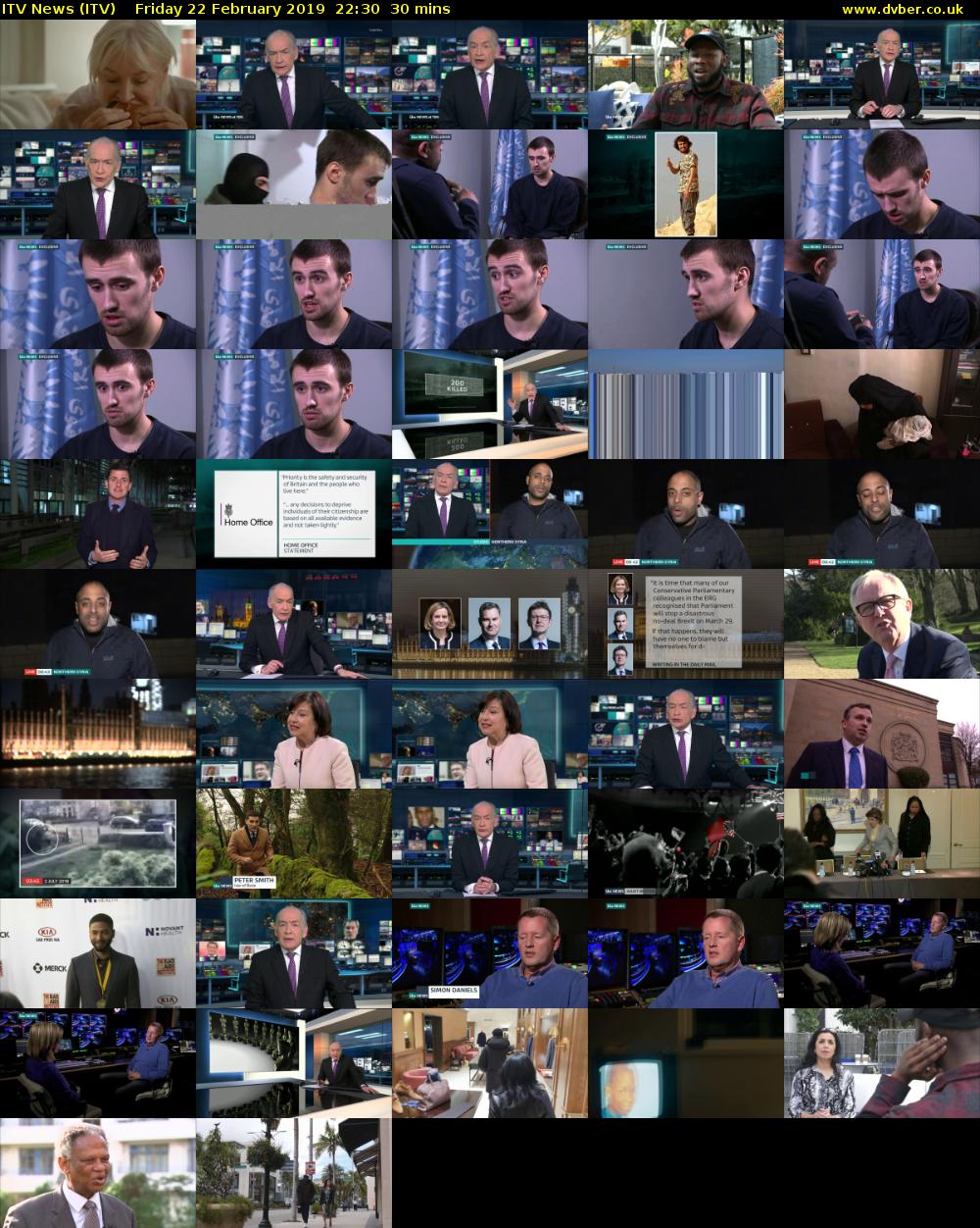 ITV News (ITV) Friday 22 February 2019 22:30 - 23:00