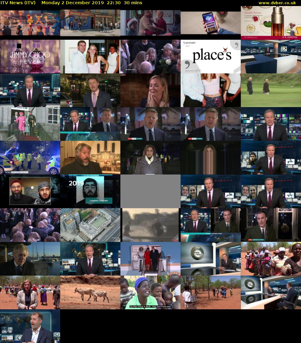 ITV News (ITV) Monday 2 December 2019 22:30 - 23:00