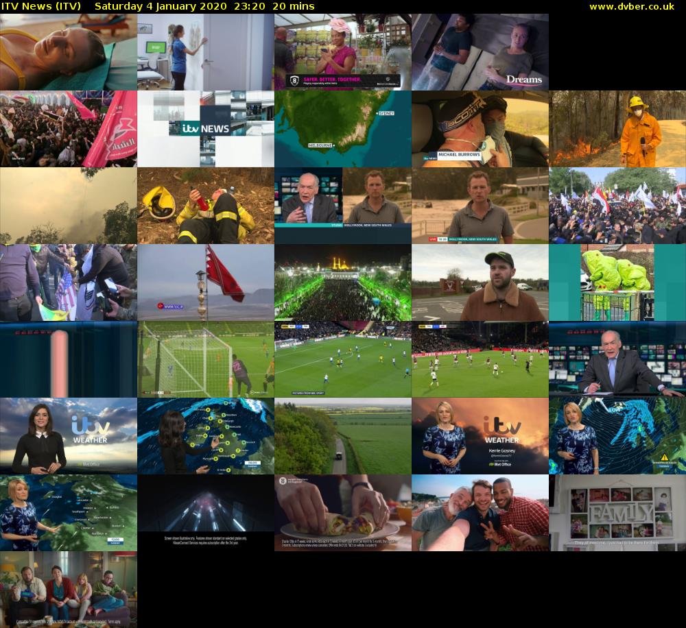 ITV News (ITV) Saturday 4 January 2020 23:20 - 23:40