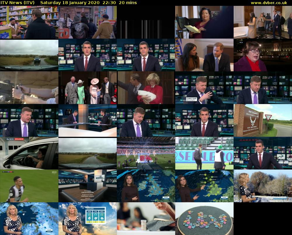 ITV News (ITV) Saturday 18 January 2020 22:30 - 22:50