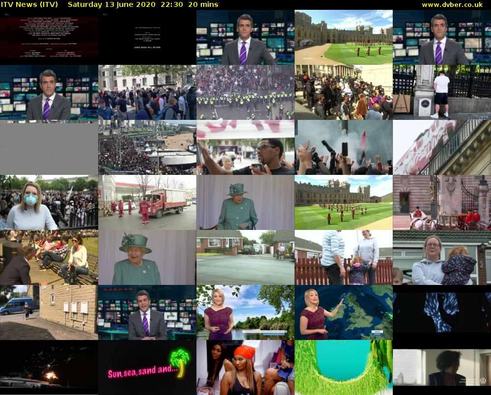 ITV News (ITV) Saturday 13 June 2020 22:30 - 22:50