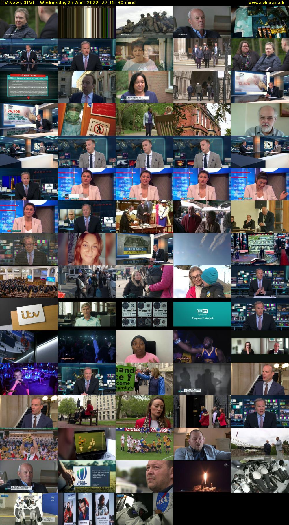 ITV News (ITV) Wednesday 27 April 2022 22:15 - 22:45