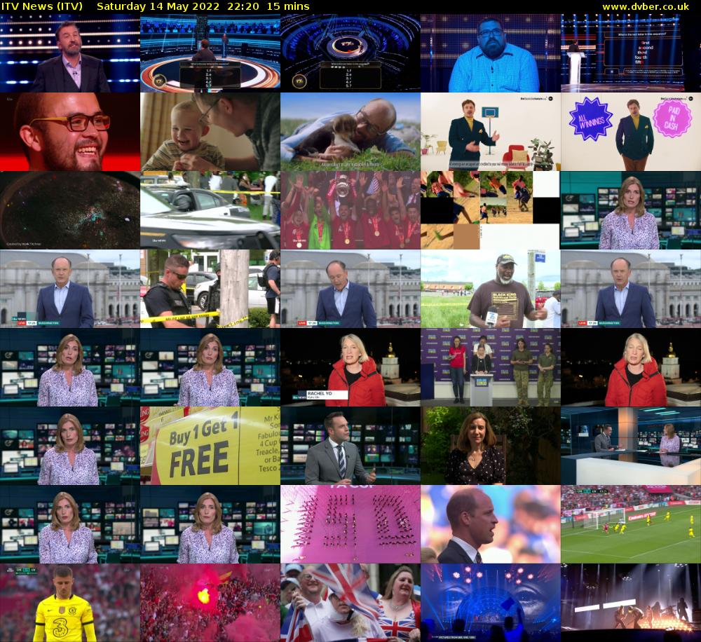 ITV News (ITV) Saturday 14 May 2022 22:20 - 22:35