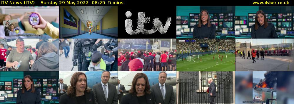 ITV News (ITV) Sunday 29 May 2022 08:25 - 08:30