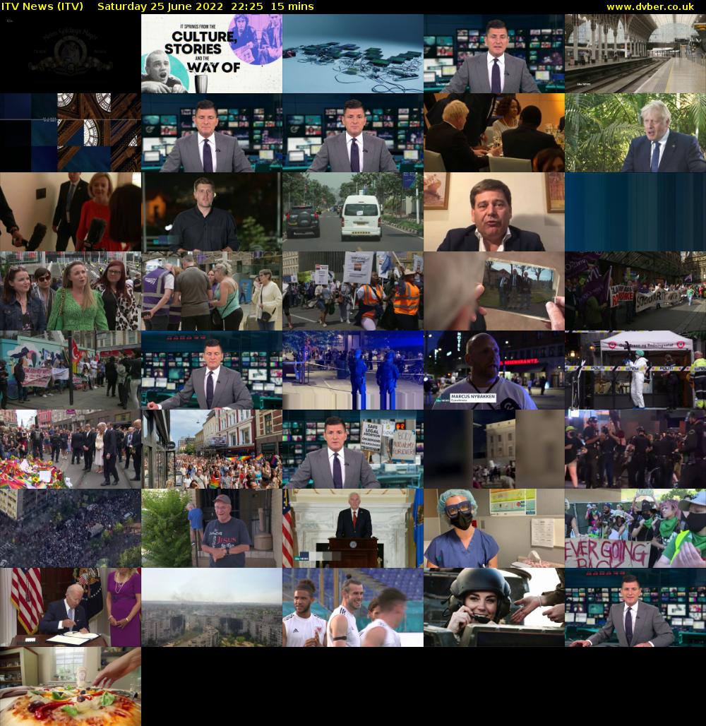 ITV News (ITV) Saturday 25 June 2022 22:25 - 22:40
