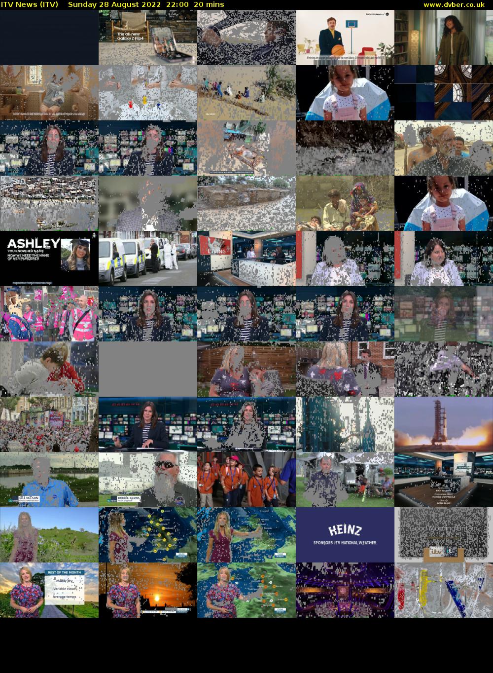 ITV News (ITV) Sunday 28 August 2022 22:00 - 22:20
