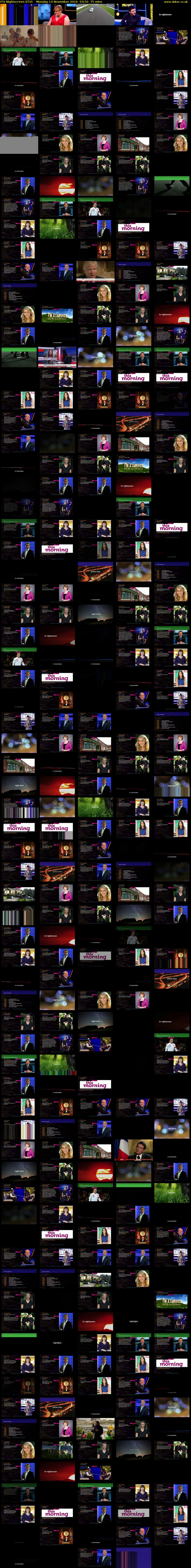ITV Nightscreen (ITV) Monday 14 November 2016 03:50 - 05:05