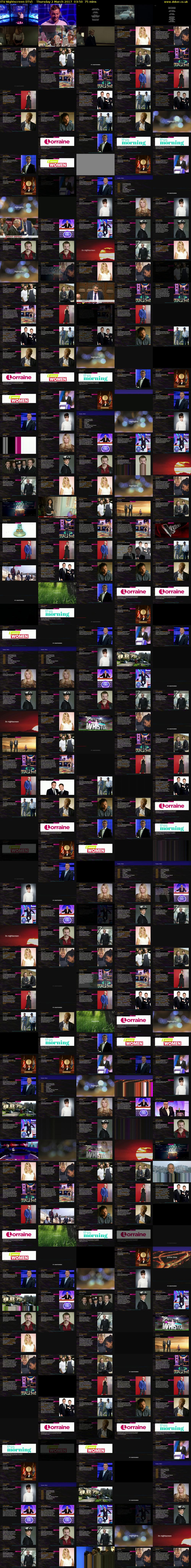 ITV Nightscreen (ITV) Thursday 2 March 2017 03:50 - 05:05