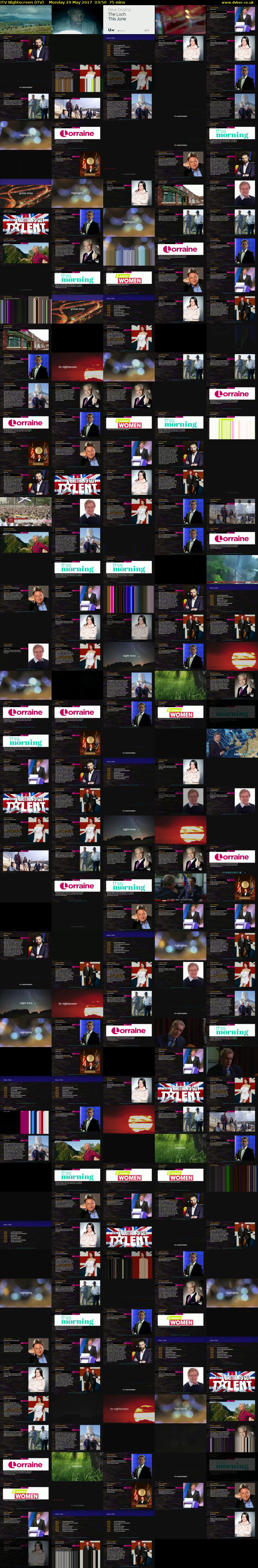 ITV Nightscreen (ITV) Monday 29 May 2017 03:50 - 05:05