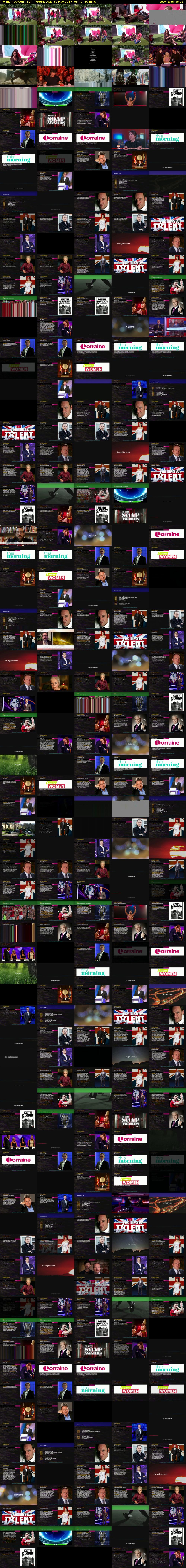 ITV Nightscreen (ITV) Wednesday 31 May 2017 03:45 - 05:05