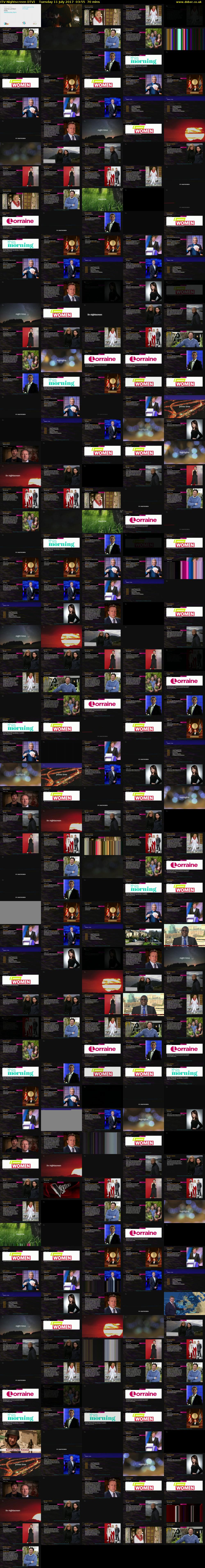 ITV Nightscreen (ITV) Tuesday 11 July 2017 03:55 - 05:05